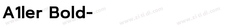 A1ler Bold字体转换